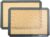 Amazon Basics Rectangular Silicone, Non-Stick Reusable, Food Safe Baking Mat, Pack of 2, 16.5″ x 11.6″, New Beige/Gray